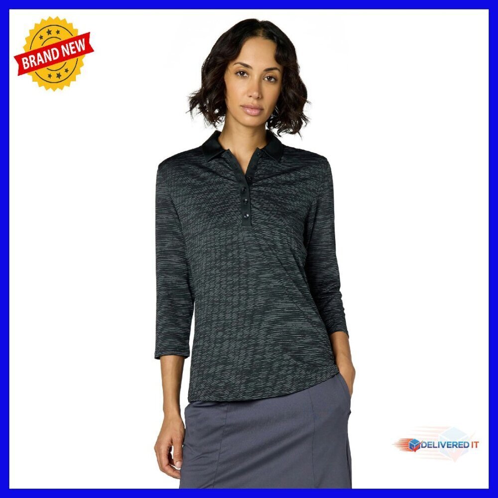 Women's 3/4 Sleeve Golf Polo Moisture-Wicking Stretch UPF 50